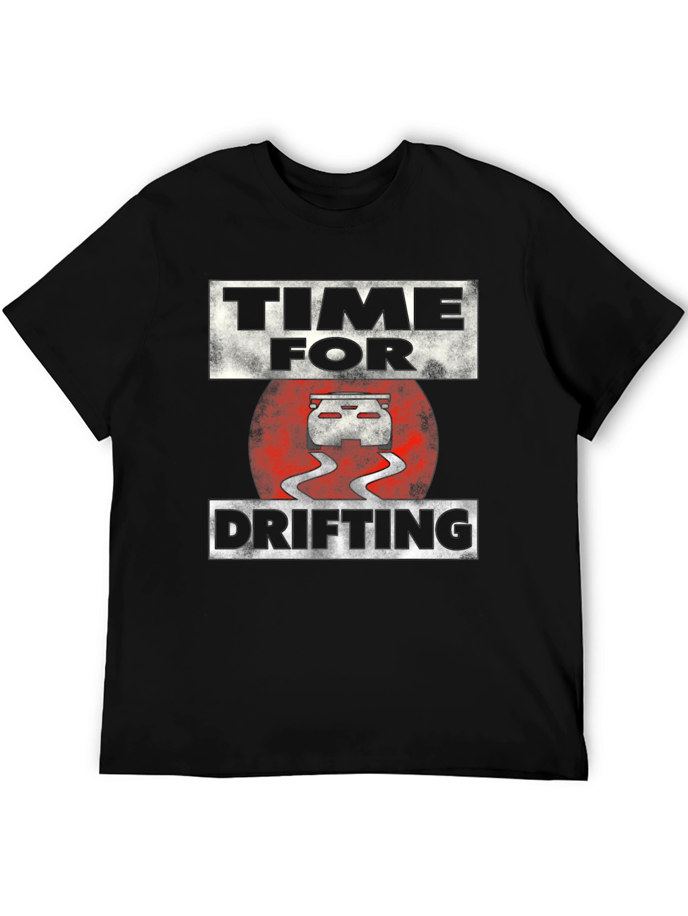 Time For Drifting T-Shirt - Black Graphic Tee