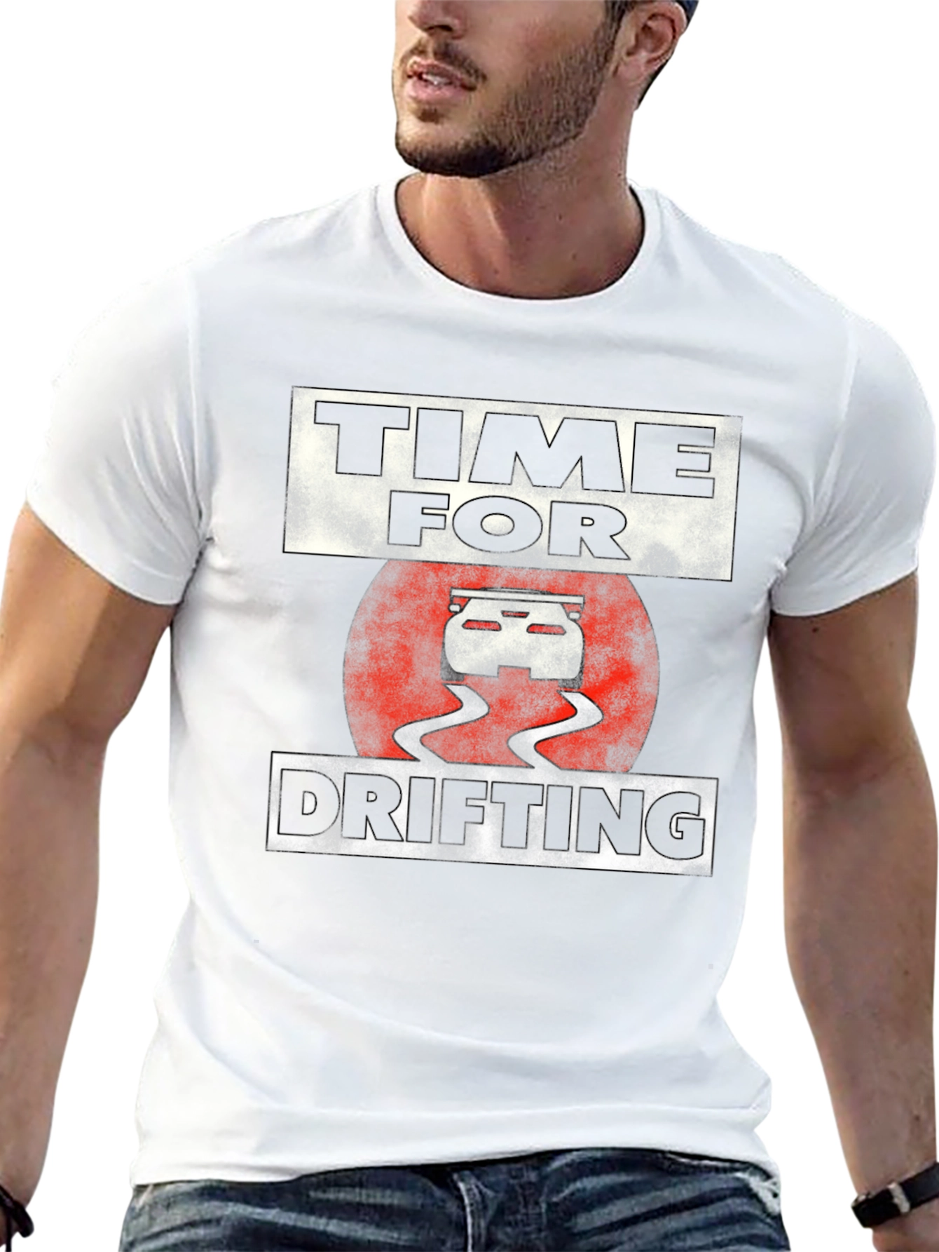 Time For Drifting T-Shirt - Black Graphic Tee