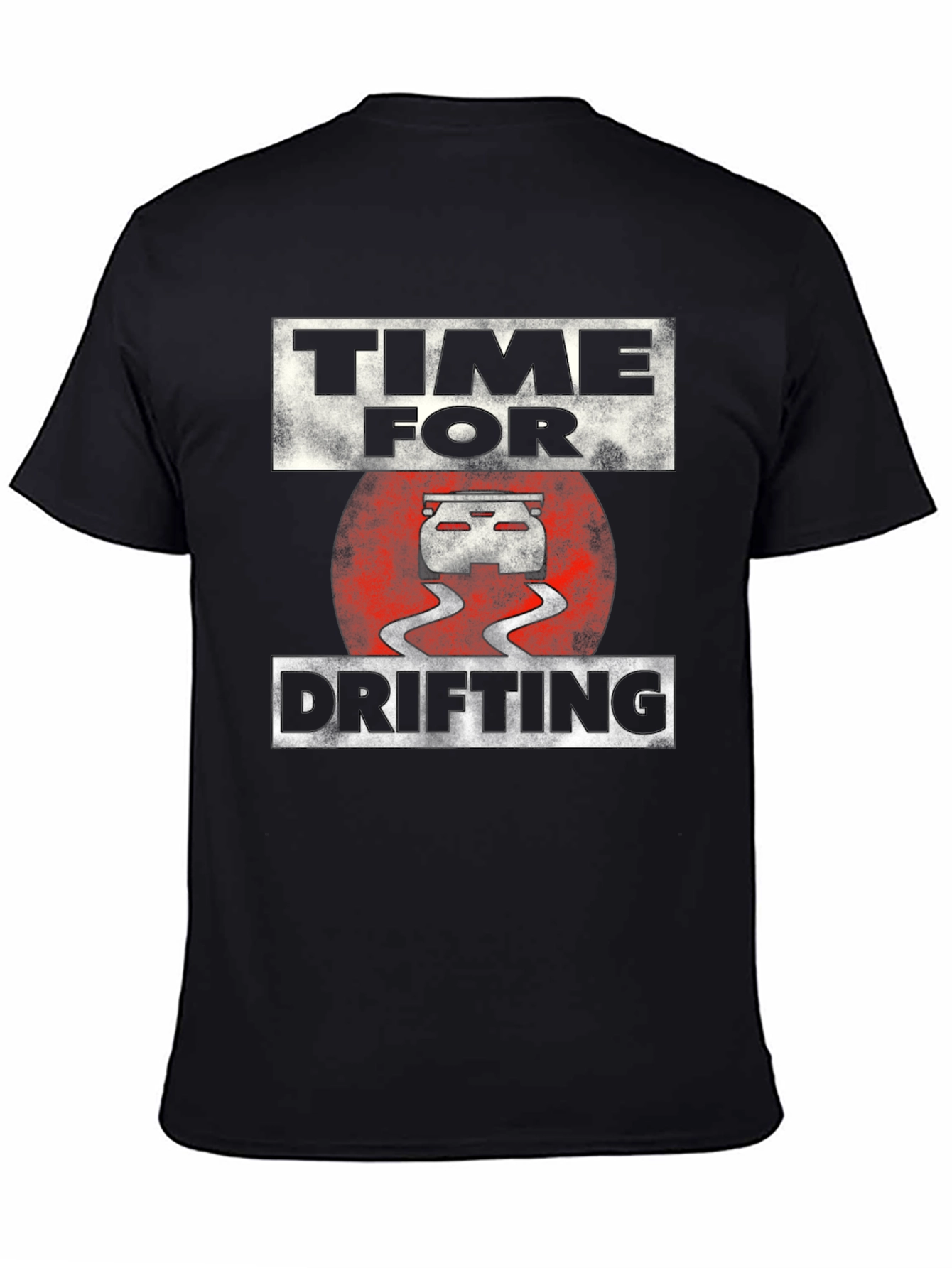 Time For Drifting T-Shirt - Black Graphic Tee