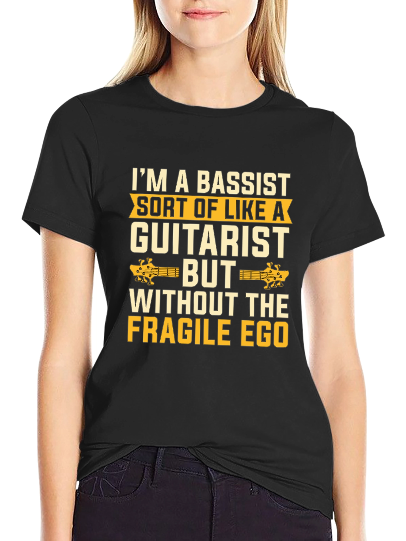 Bassist vs Guitarist Humor Graphic Tee