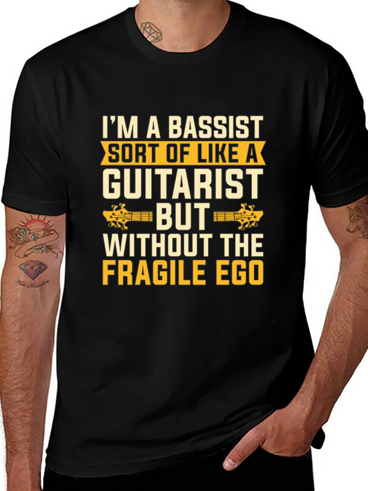 Bassist vs Guitarist Humor Graphic Tee