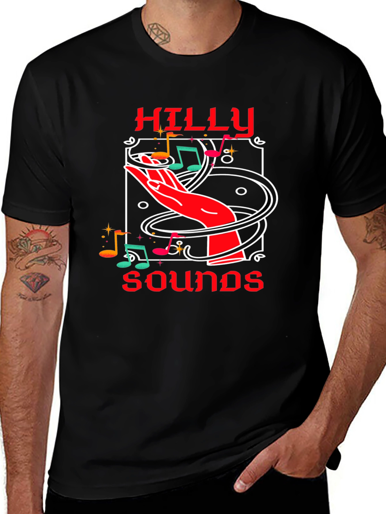 Hilly Sounds Graphic Tee - Music Lover T-Shirt