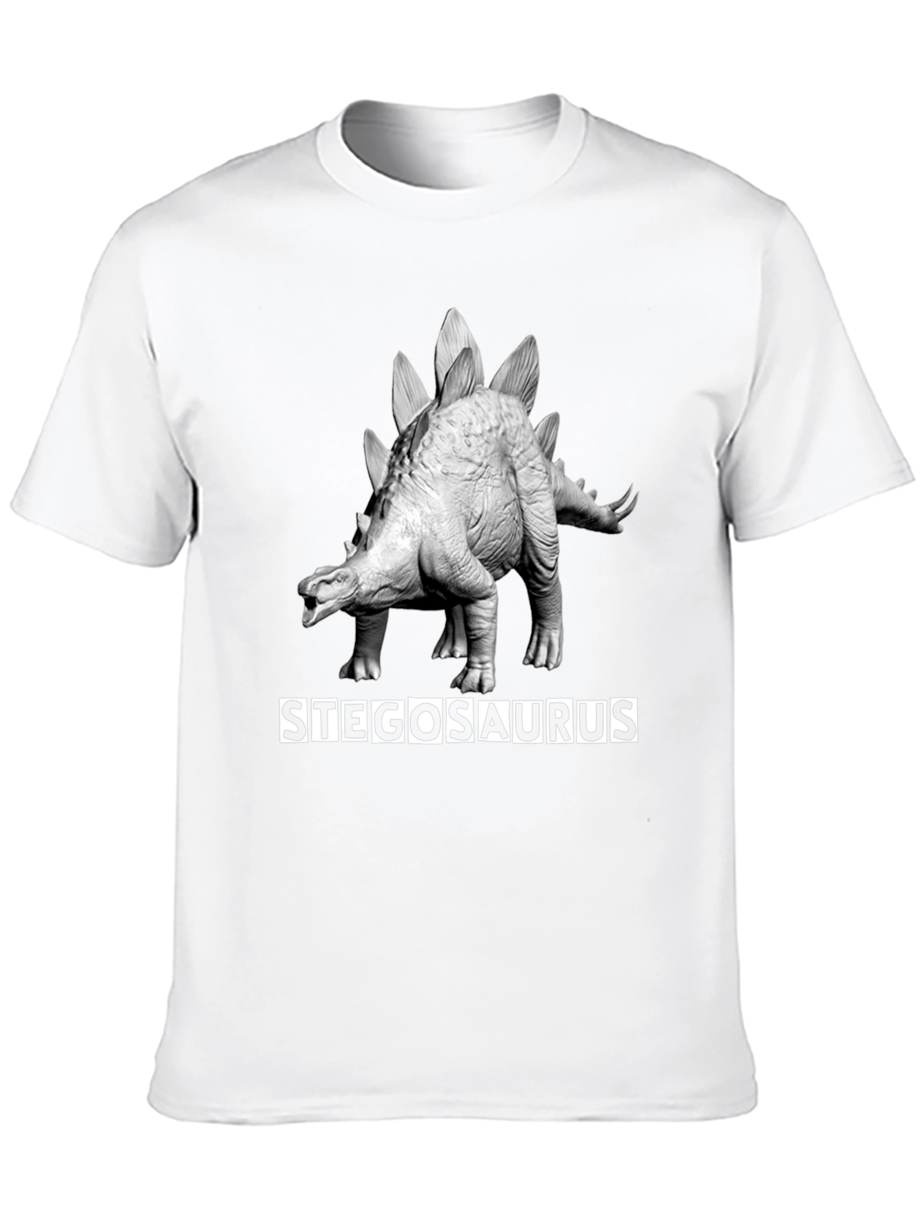 Stegosaurus Graphic Tee - Black Dinosaur Shirt