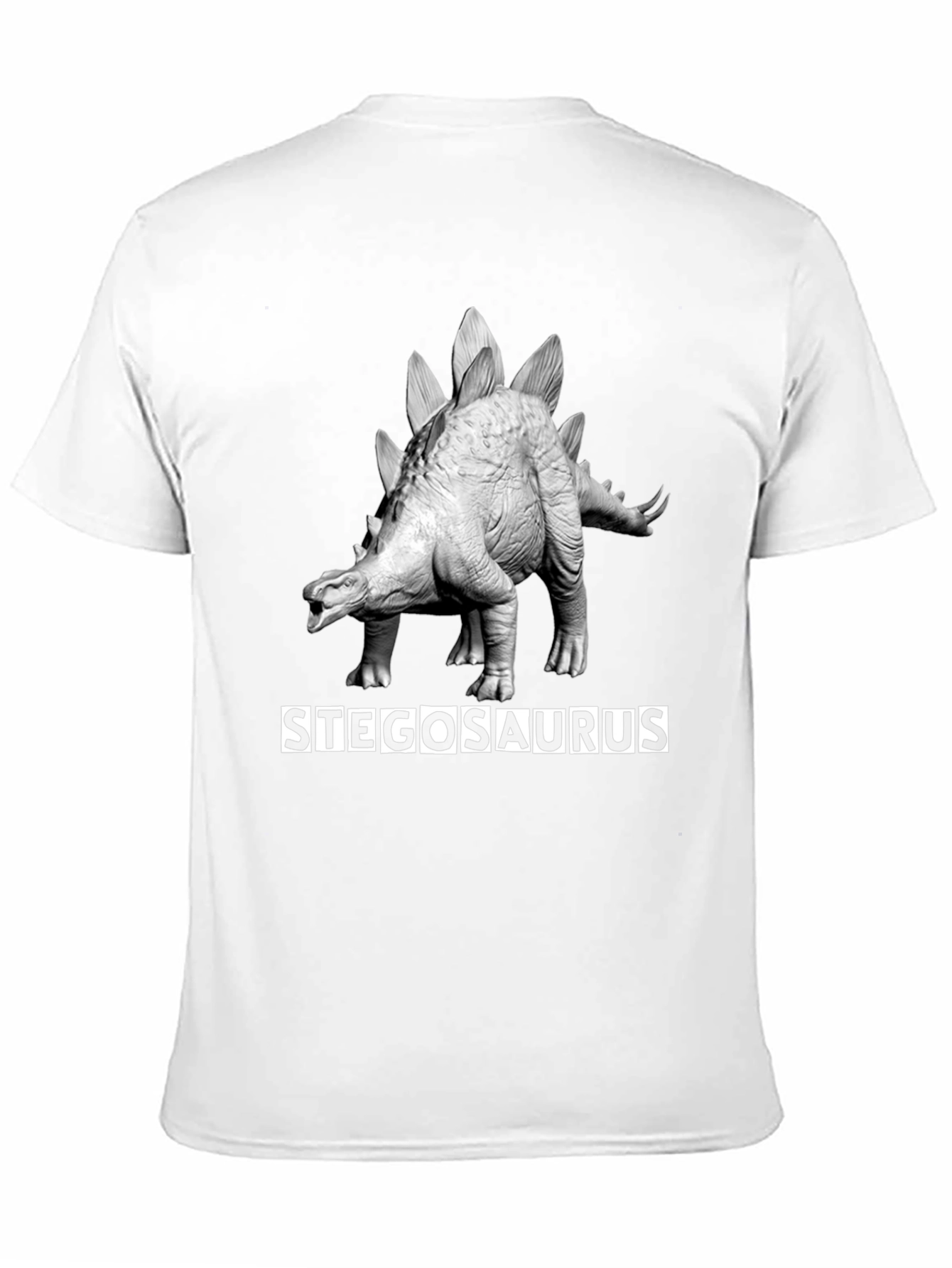 Stegosaurus Graphic Tee - Black Dinosaur Shirt