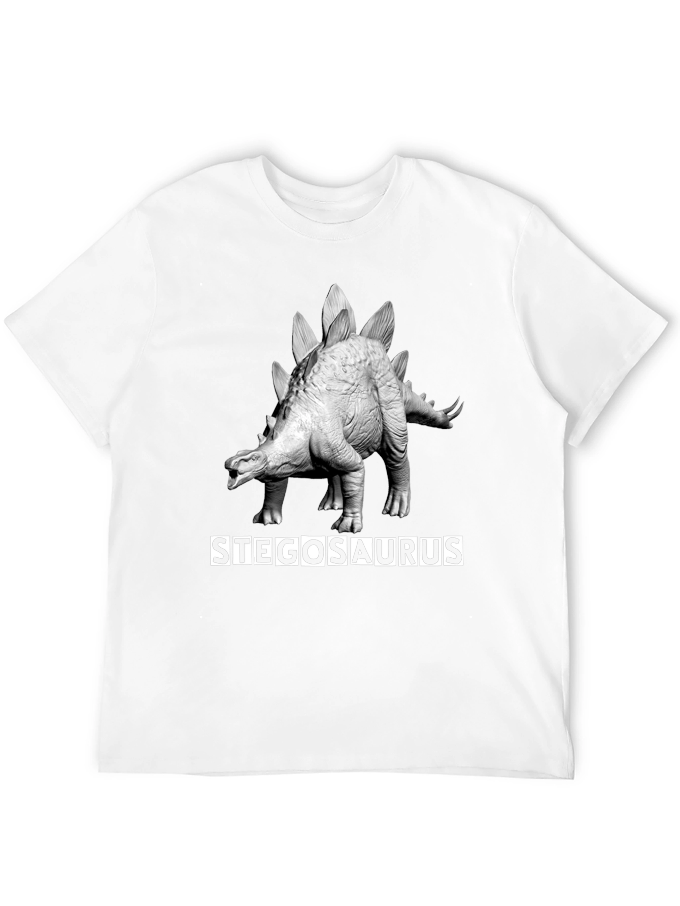Stegosaurus Graphic Tee - Black Dinosaur Shirt
