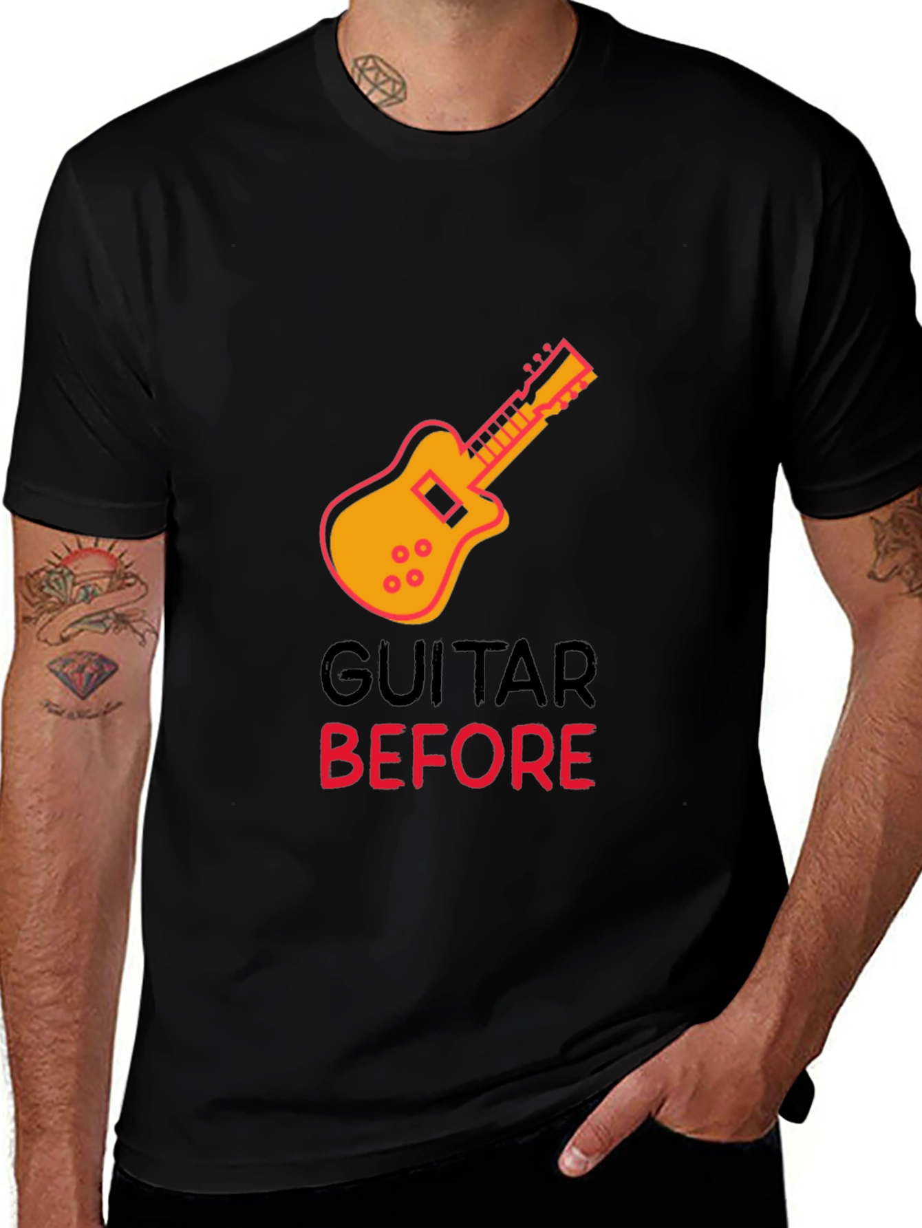Guitar Before T-Shirt - Musician Tee