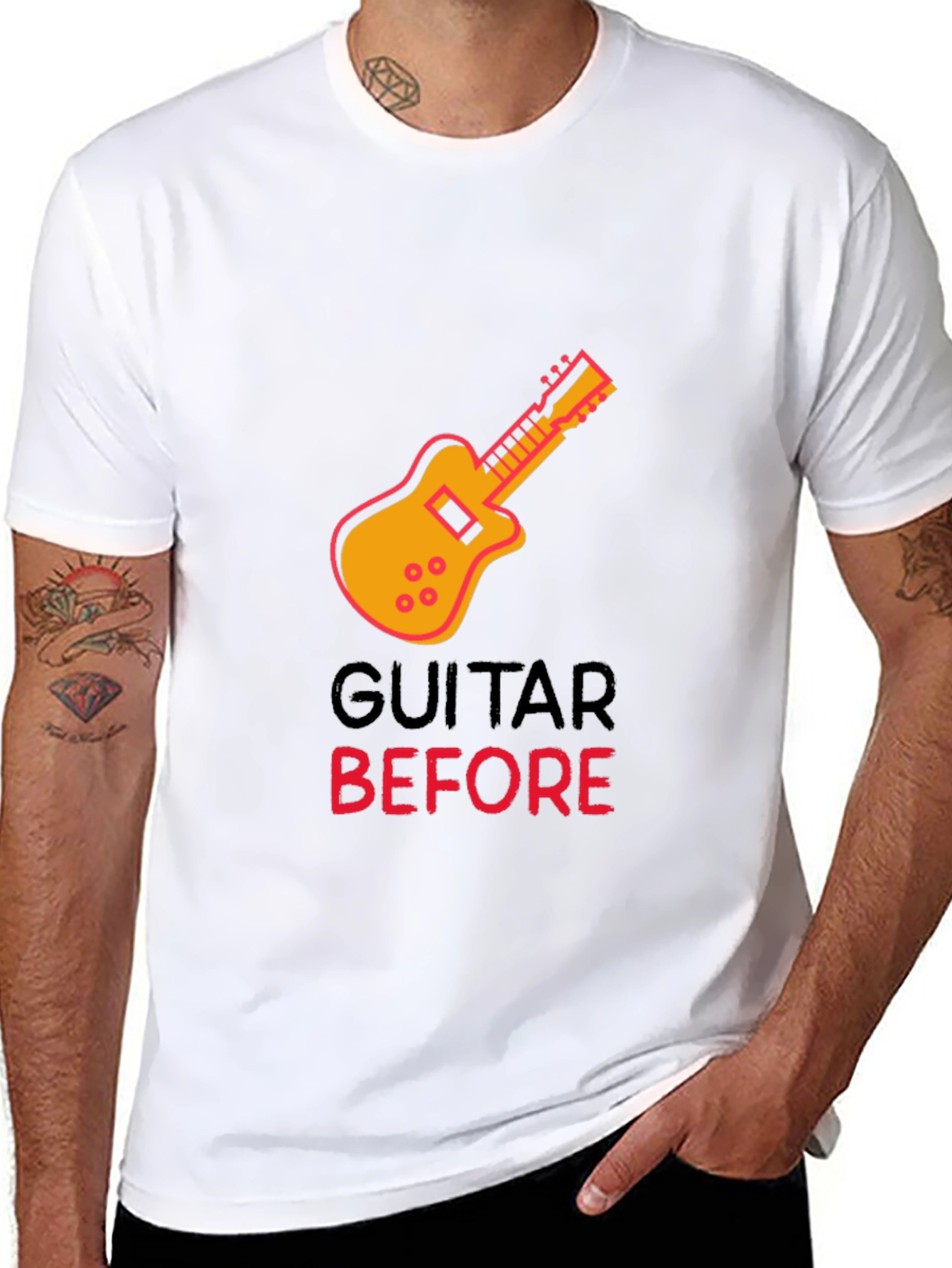 Guitar Before T-Shirt - Musician Tee
