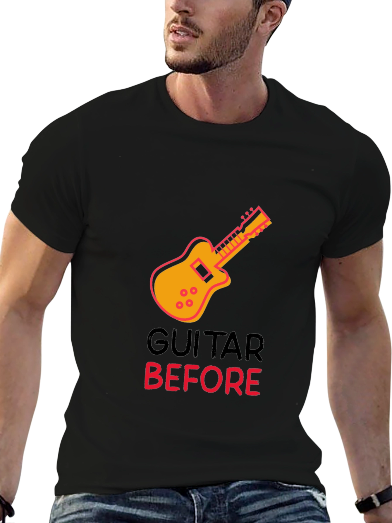 Guitar Before T-Shirt - Musician Tee