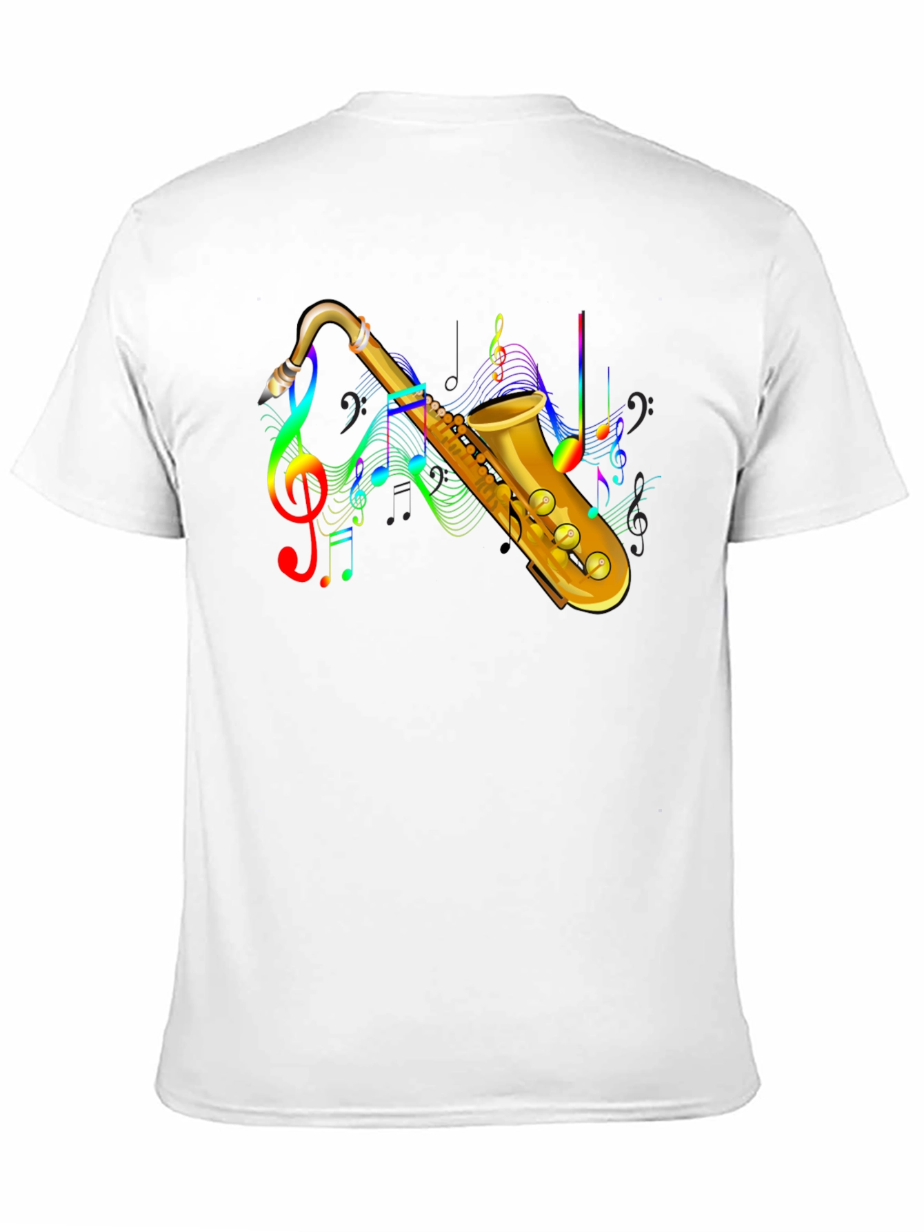 Saxophone Music Notes Graphic T-Shirt