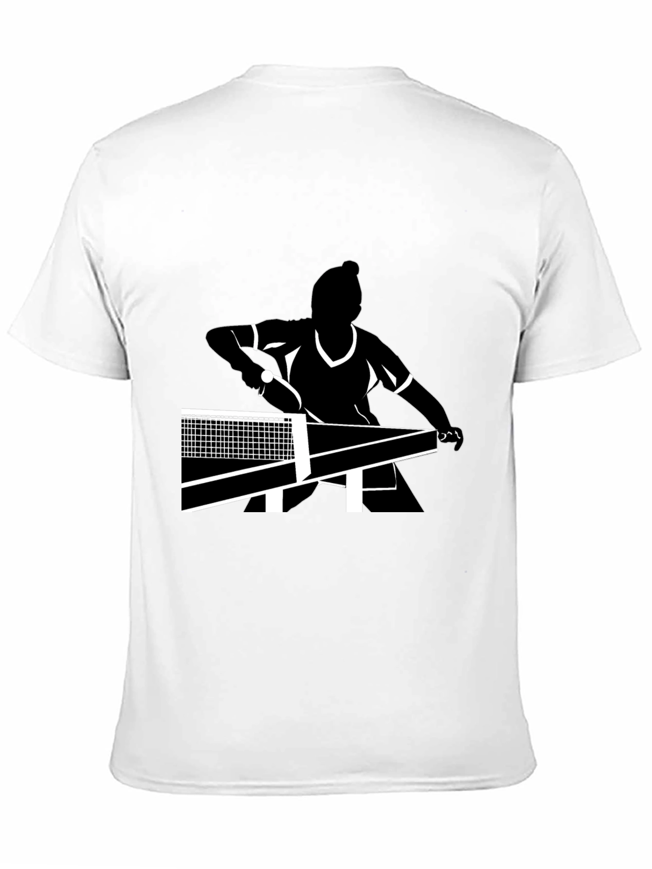 Black Table Tennis Player T-Shirt