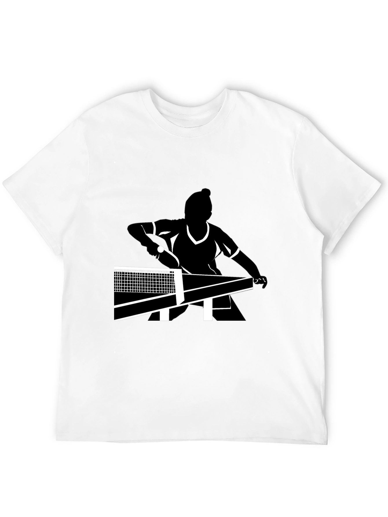 Black Table Tennis Player T-Shirt