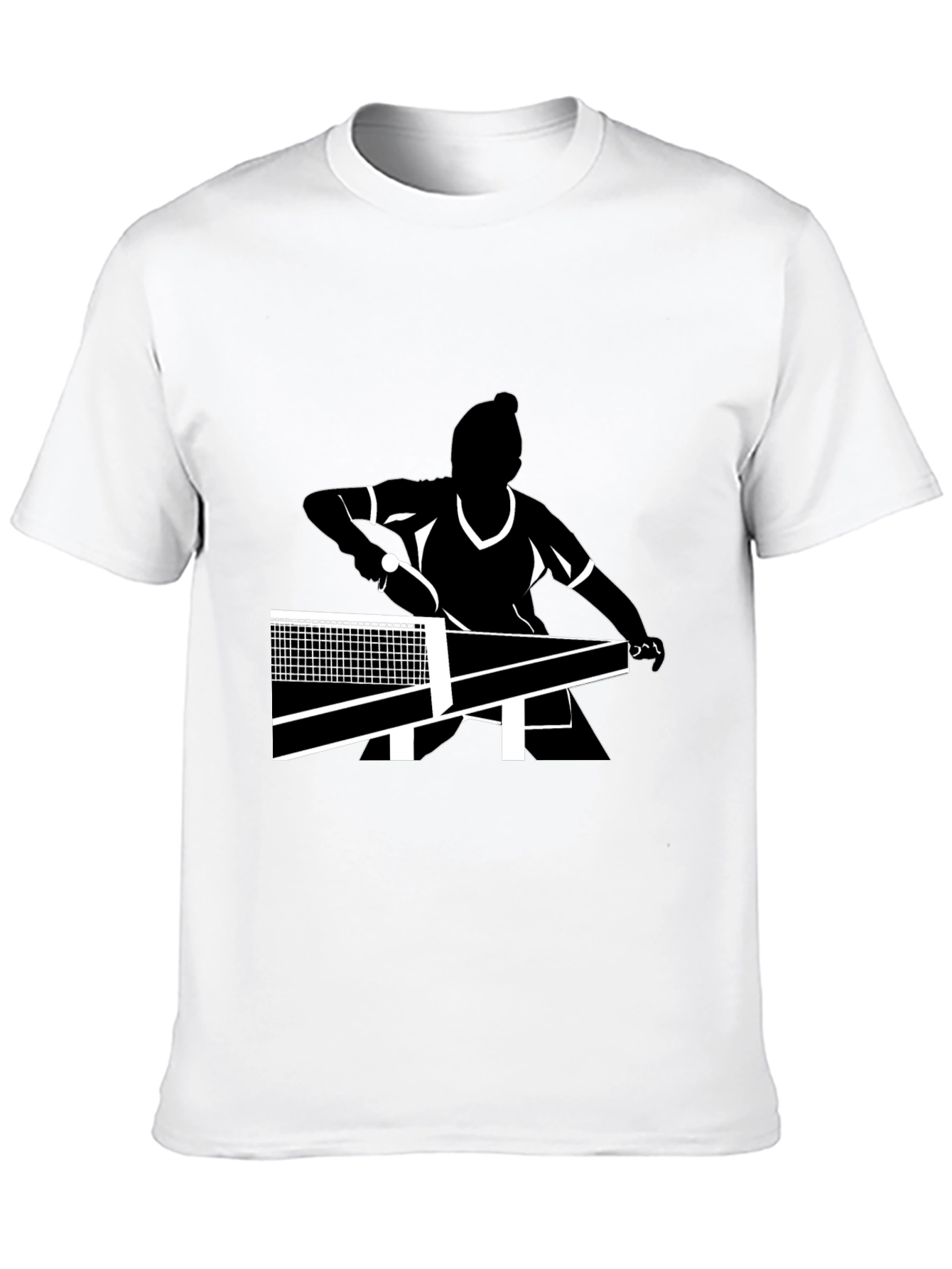 Black Table Tennis Player T-Shirt