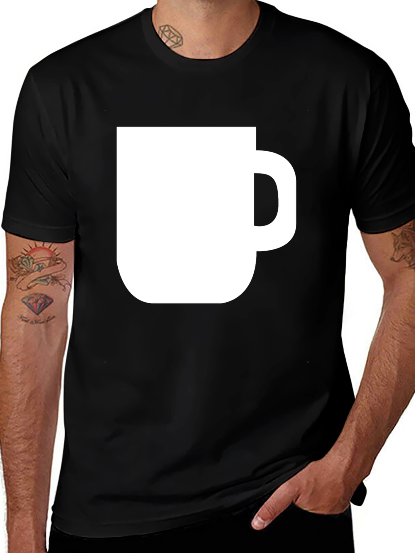 Coffee Mug Graphic Tee - Soft Cotton Blend T-Shirt