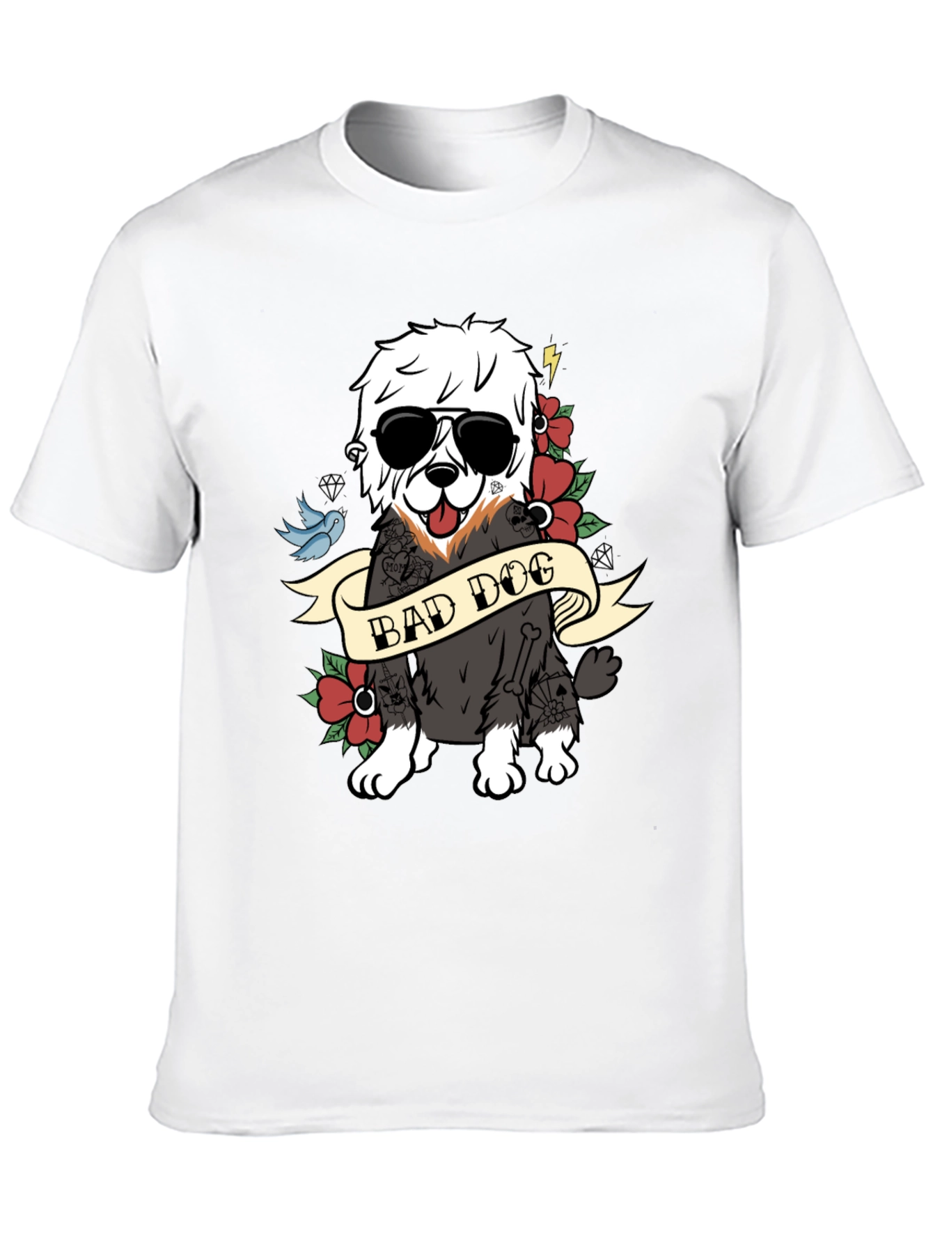 Bad Dog Graphic T-Shirt Cool Canine Tee