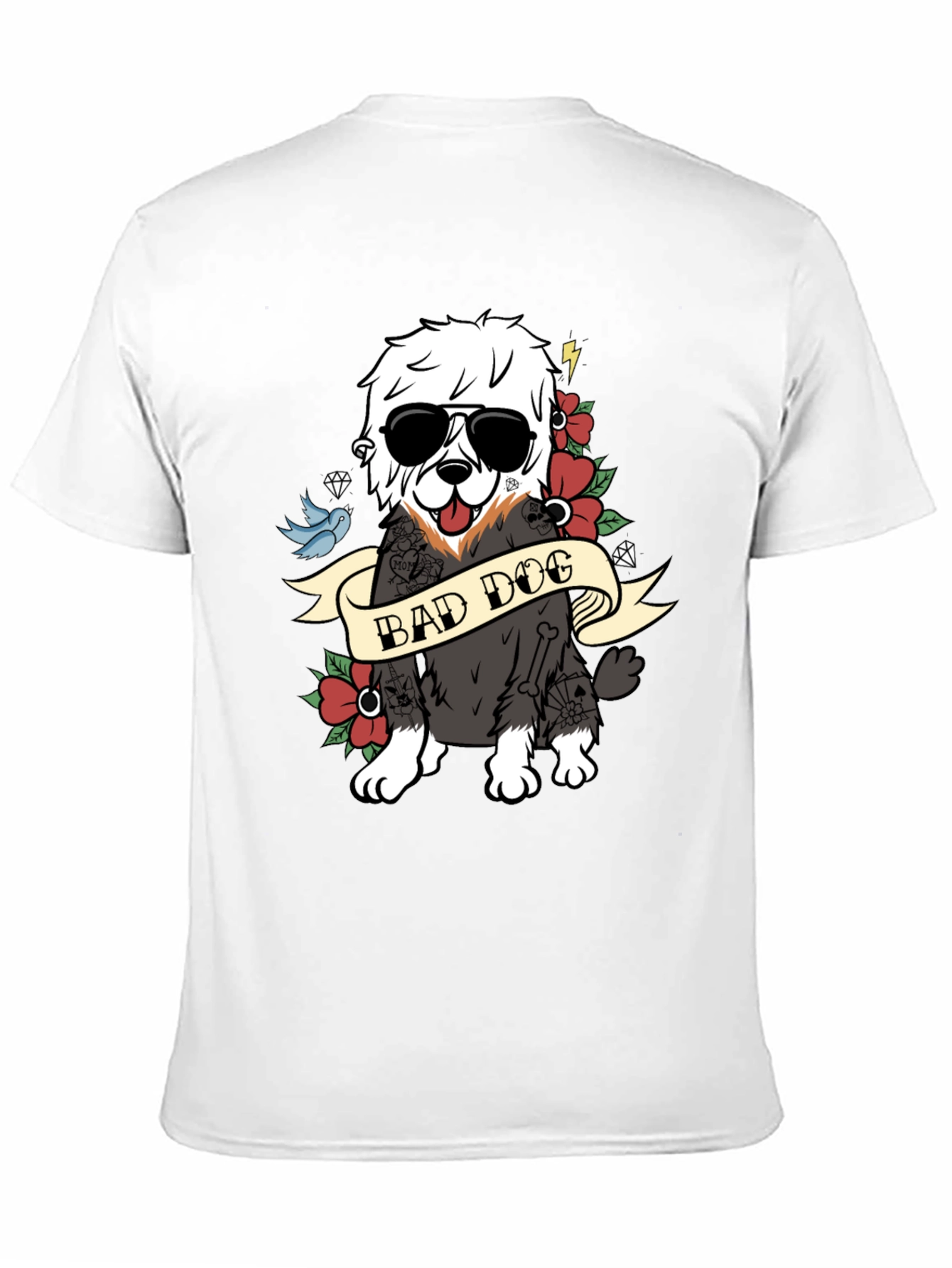 Bad Dog Graphic T-Shirt Cool Canine Tee