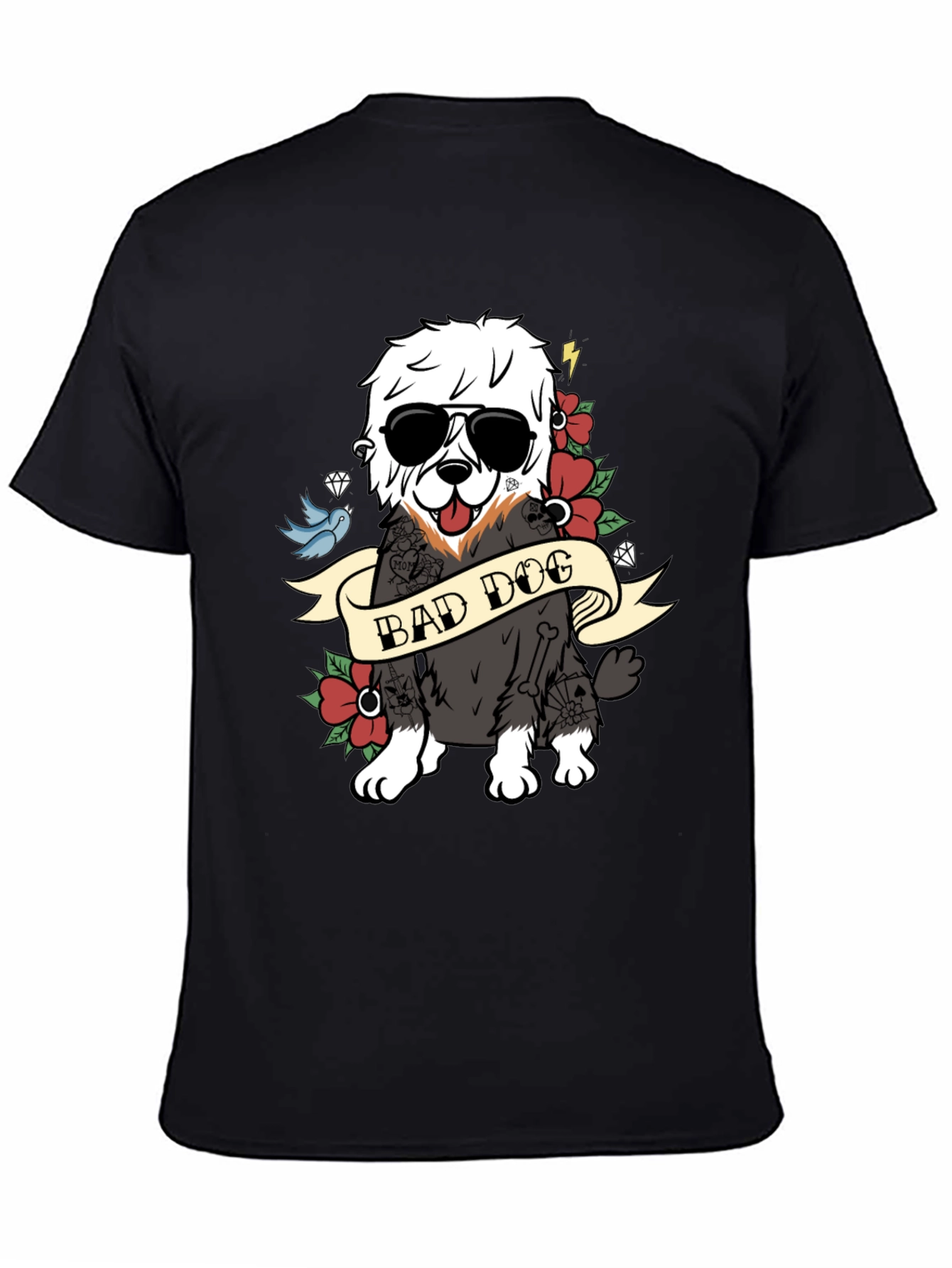 Bad Dog Graphic T-Shirt Cool Canine Tee