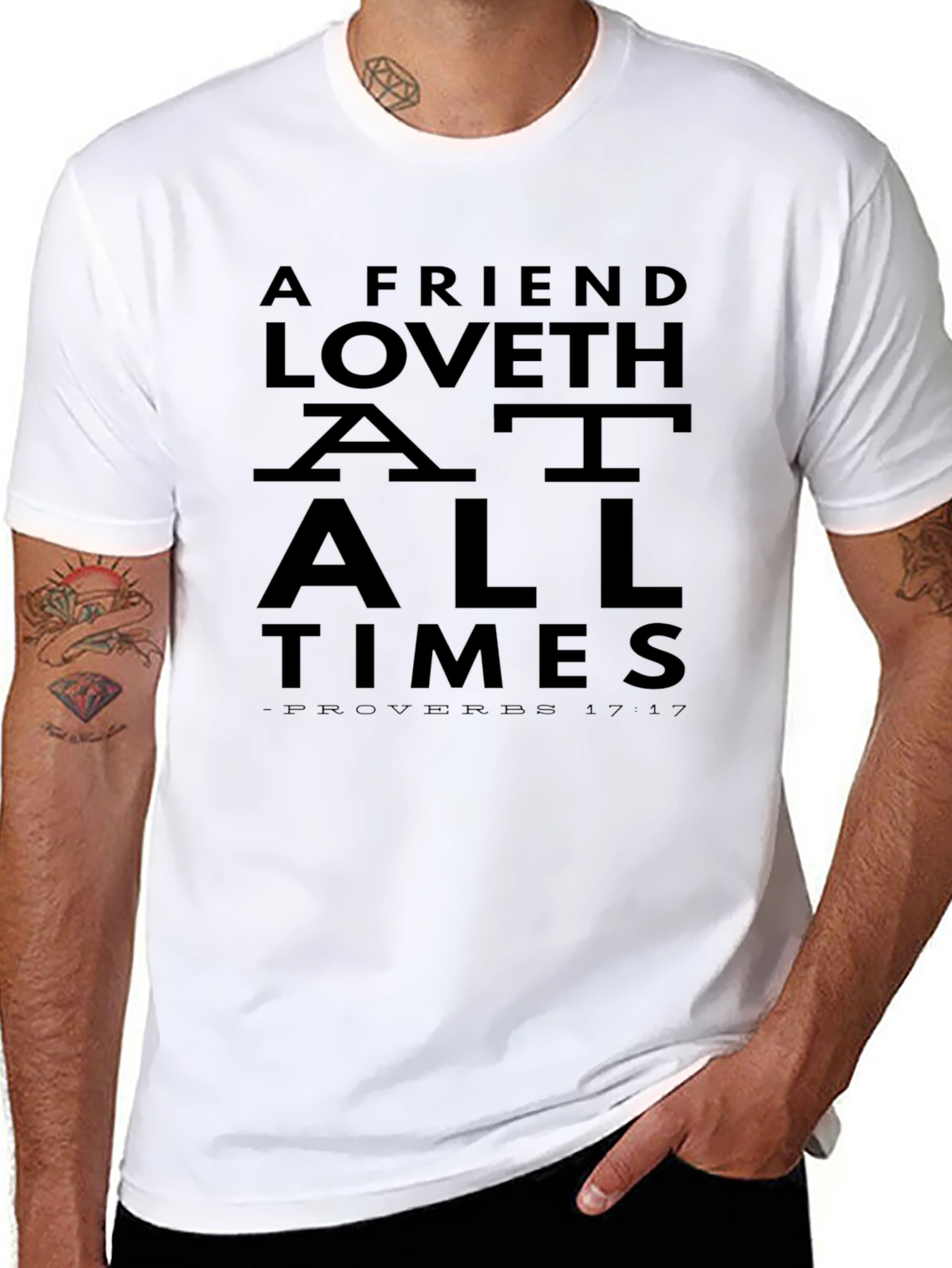 A Friend Loveth T-Shirt - Proverbs 17:17 Graphic Tee