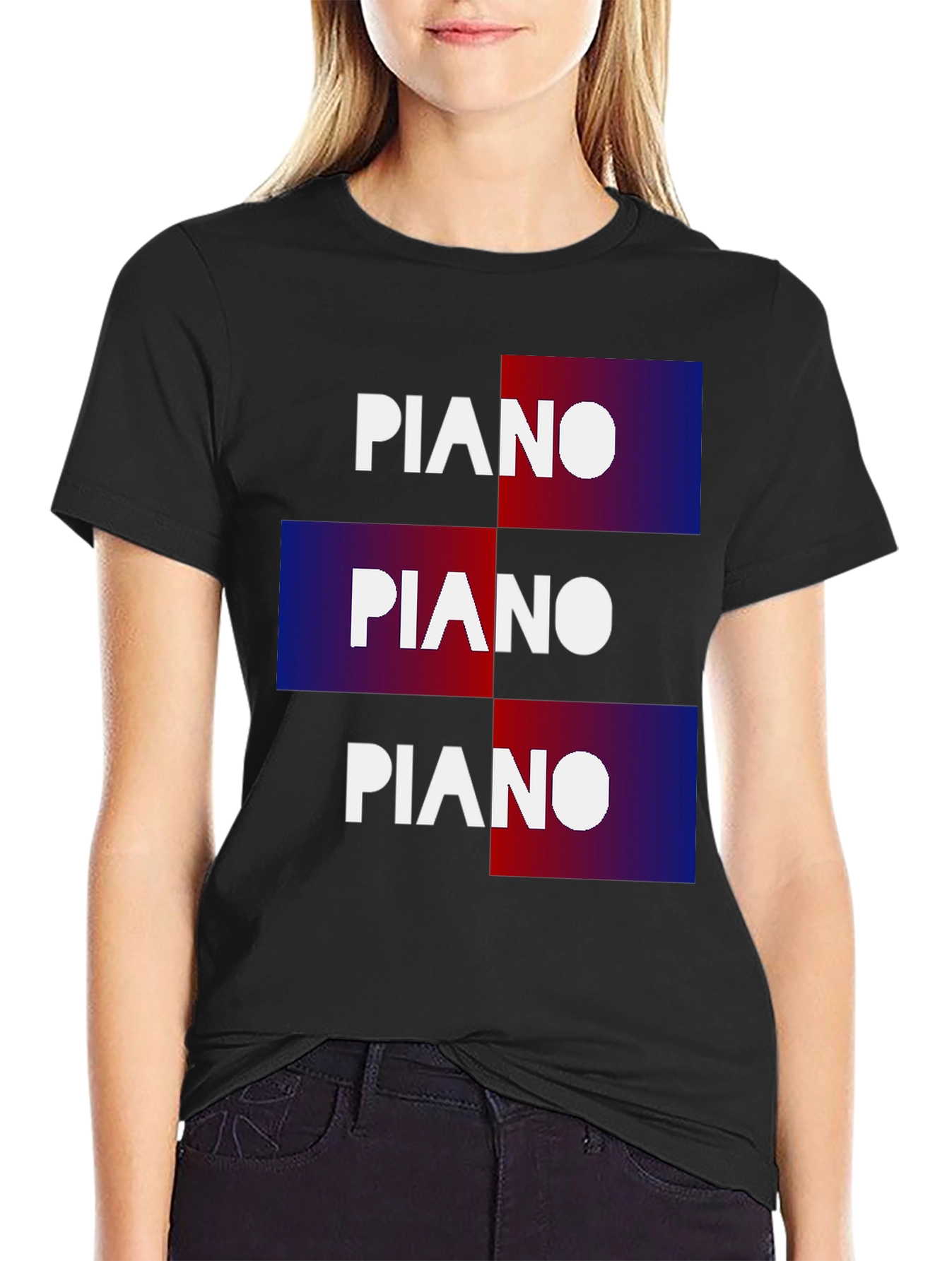 Piano Graphic T-Shirt - Cool Music Tee