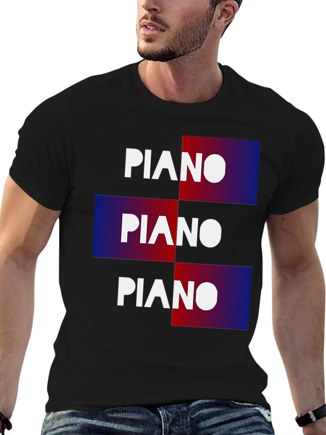 Piano Graphic T-Shirt - Cool Music Tee