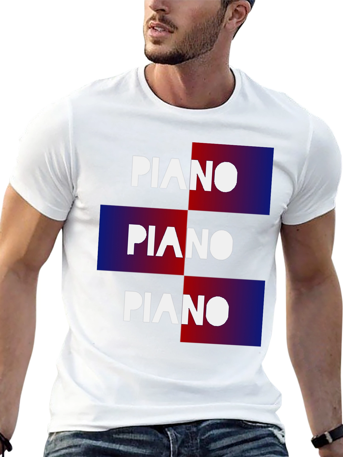 Piano Graphic T-Shirt - Cool Music Tee