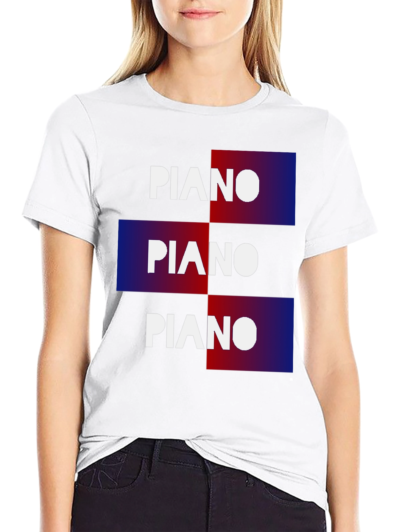 Piano Graphic T-Shirt - Cool Music Tee