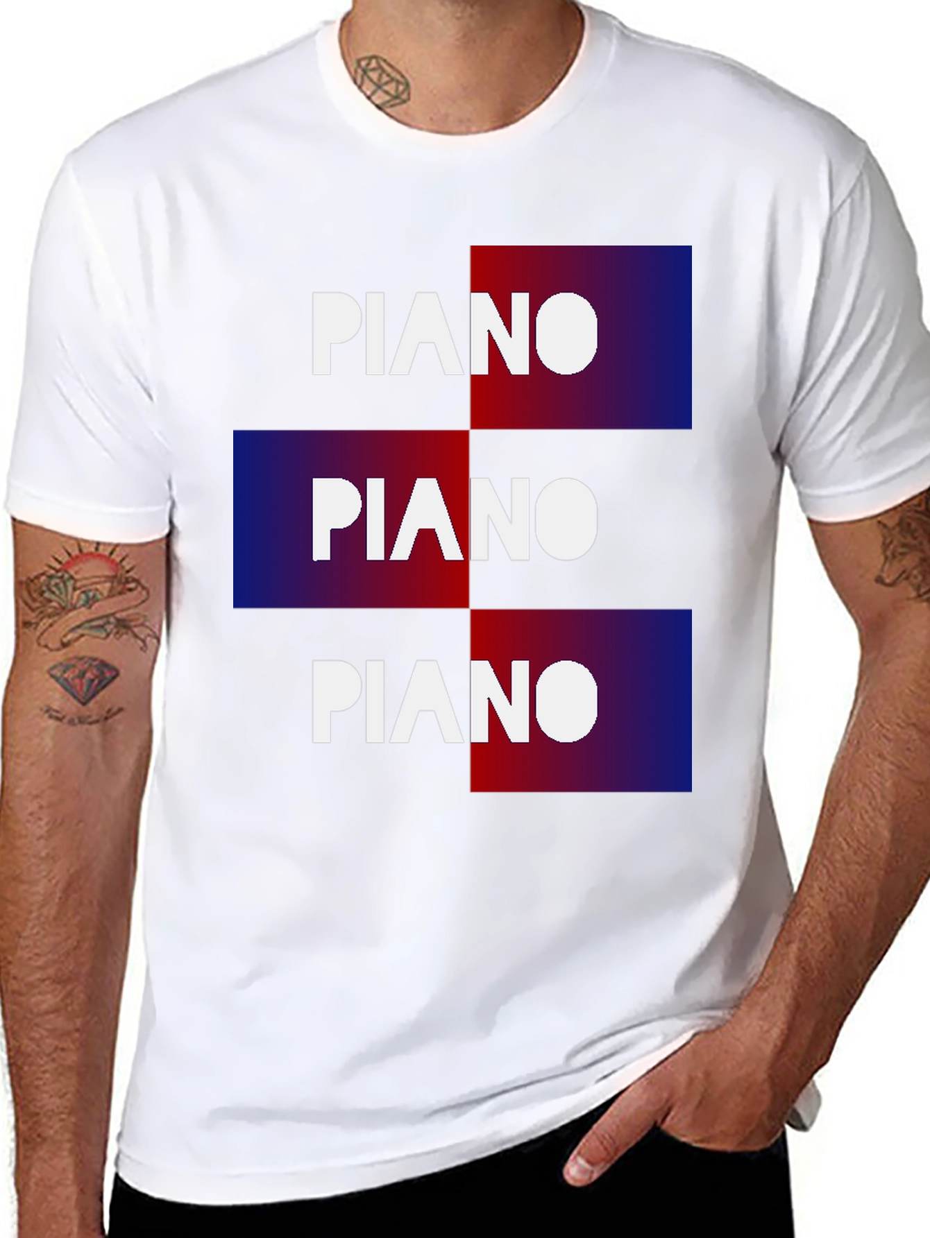 Piano Graphic T-Shirt - Cool Music Tee