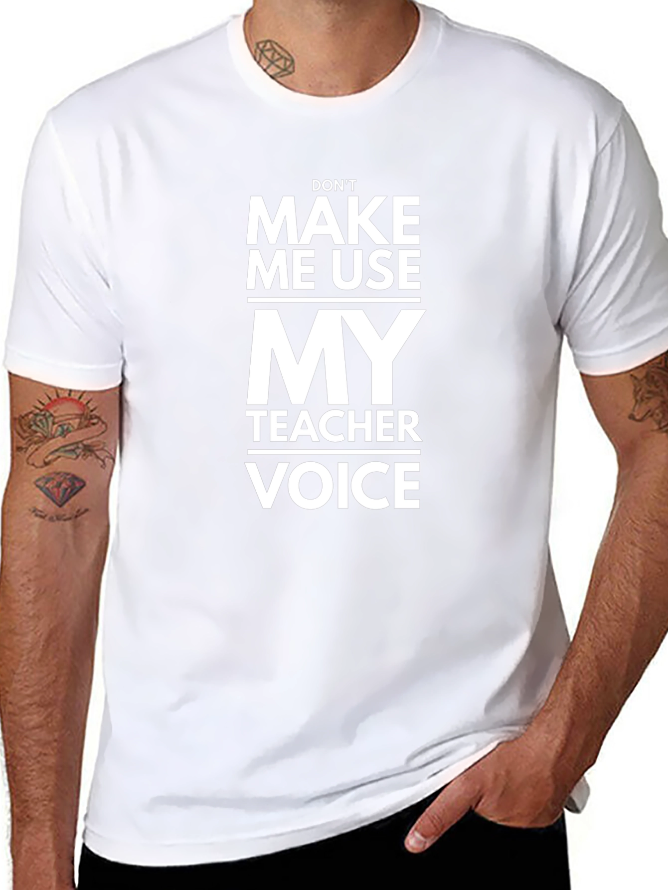 Funny Teacher Voice Graphic T-Shirt