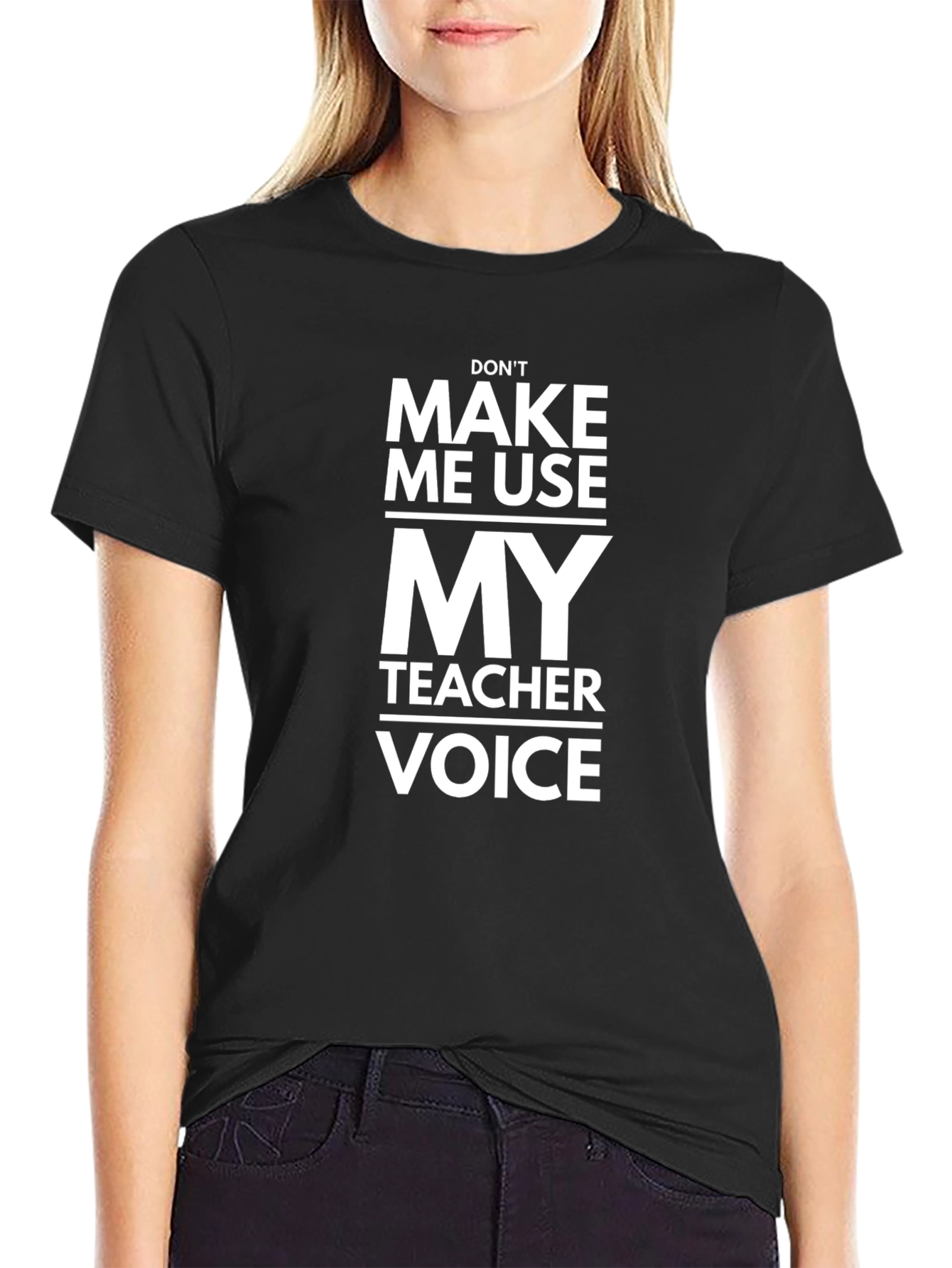 Funny Teacher Voice Graphic T-Shirt