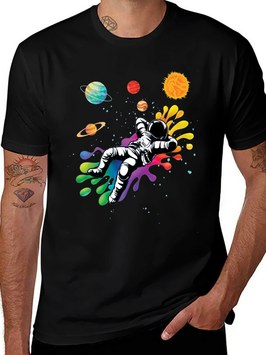 Astronaut in Space T-Shirt - Galaxy Design