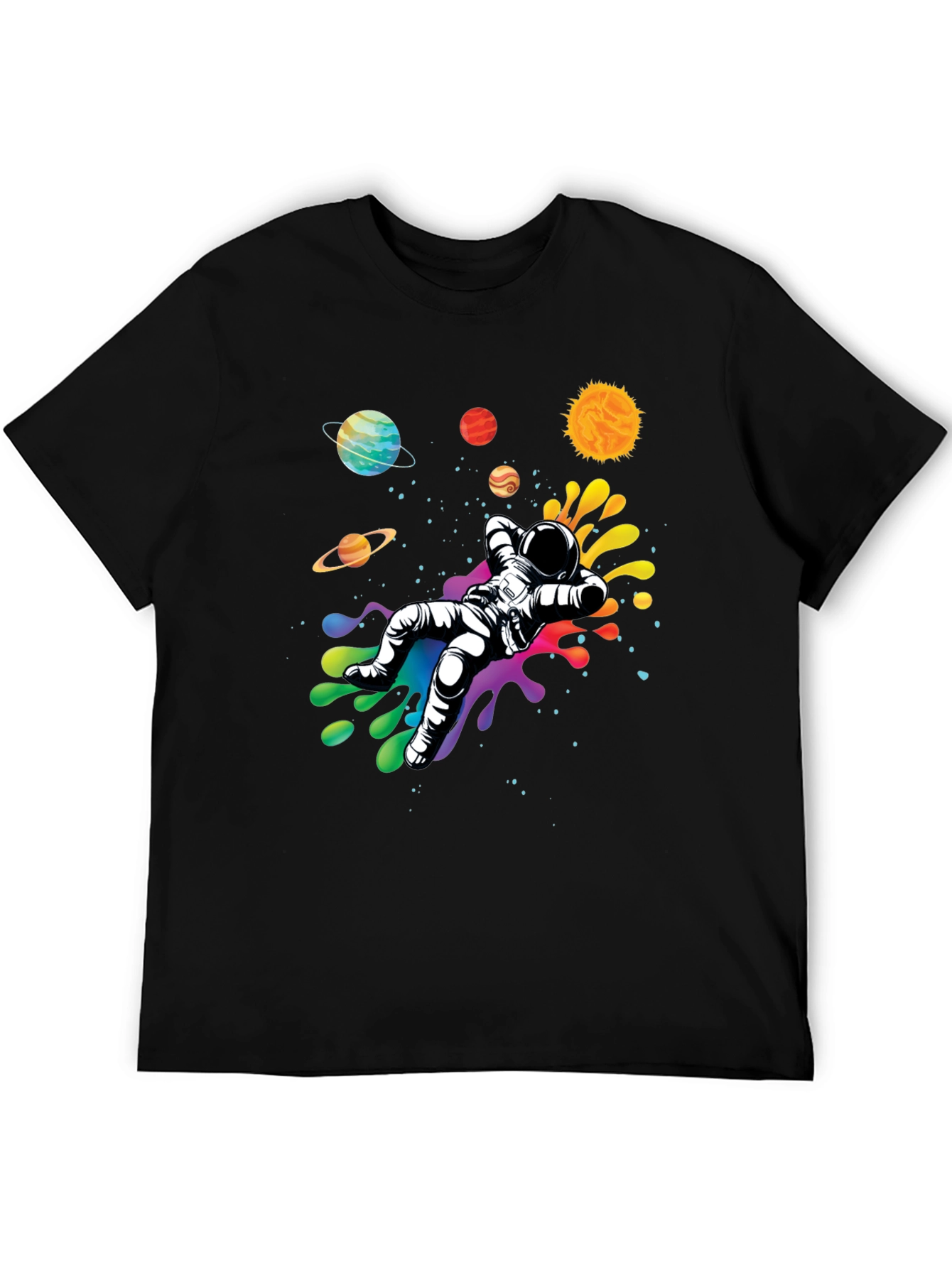Astronaut in Space T-Shirt - Galaxy Design