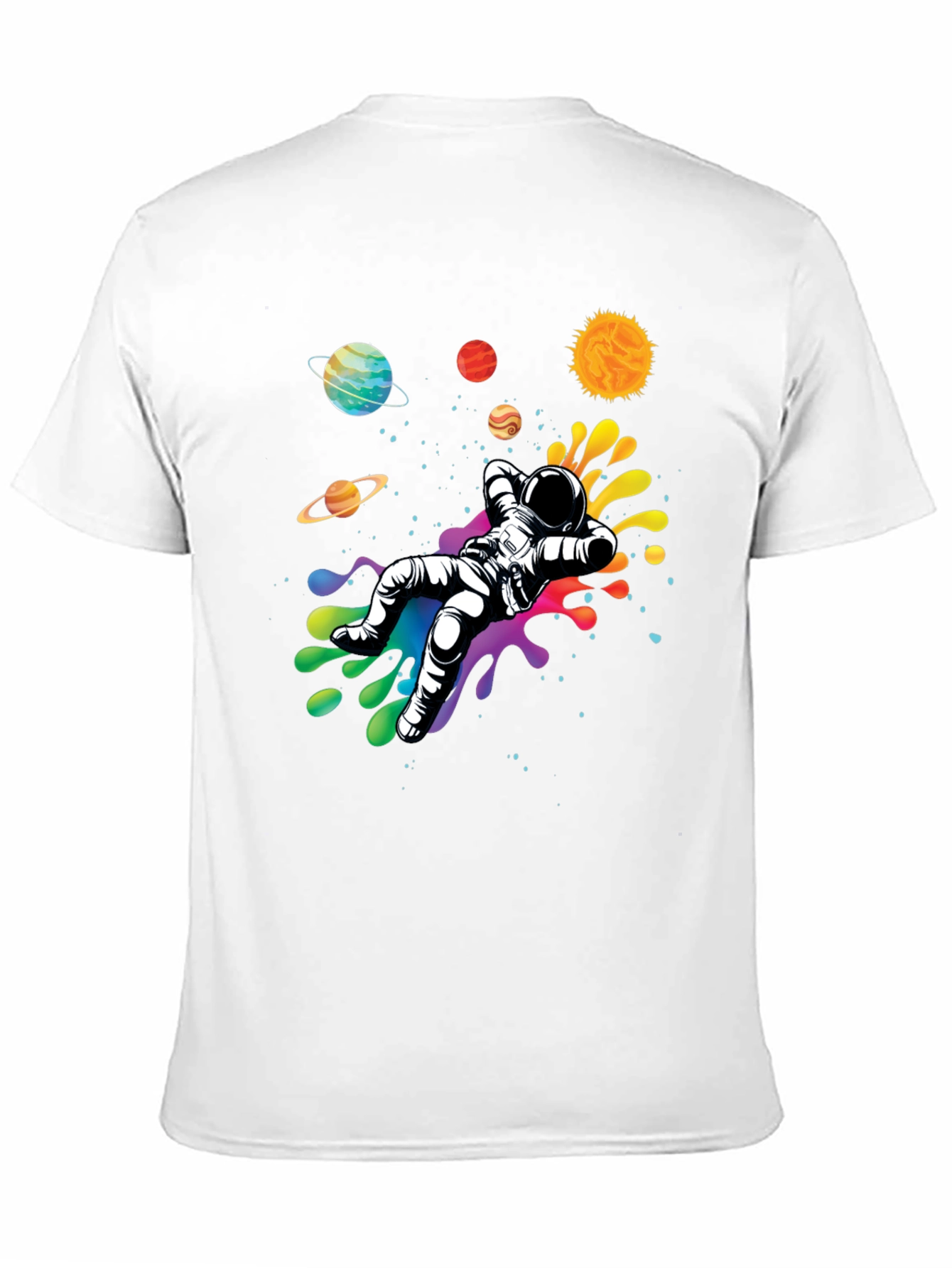 Astronaut in Space T-Shirt - Galaxy Design