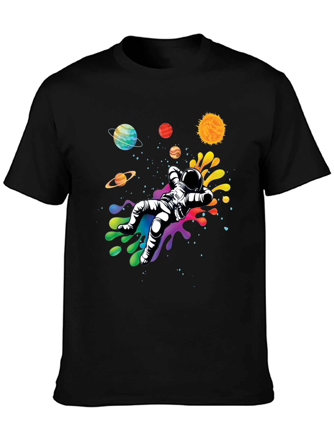 Astronaut in Space T-Shirt - Galaxy Design