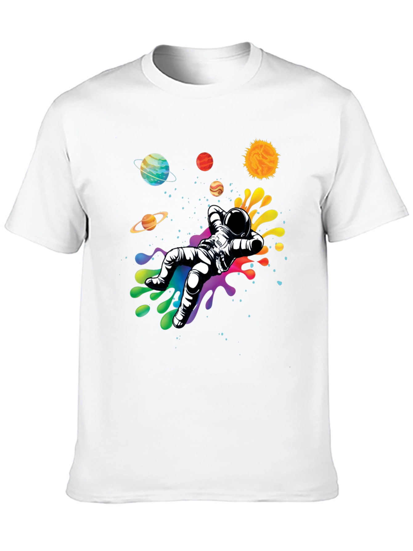 Astronaut in Space T-Shirt - Galaxy Design