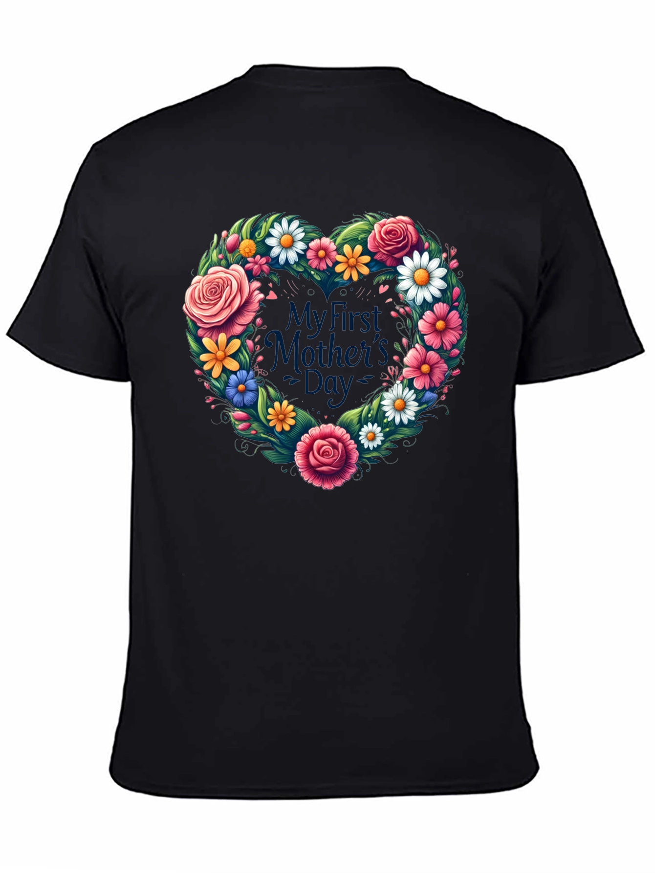 My First Mothers Day Floral Heart T-Shirt