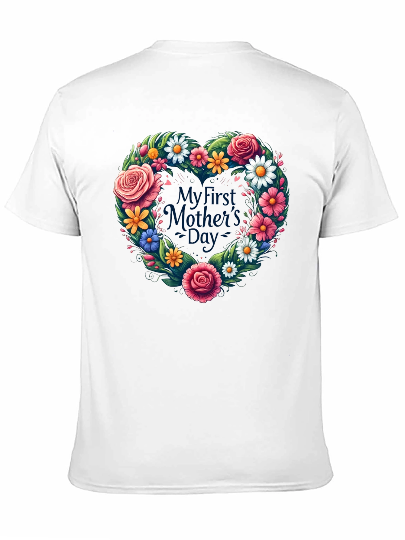 My First Mothers Day Floral Heart T-Shirt