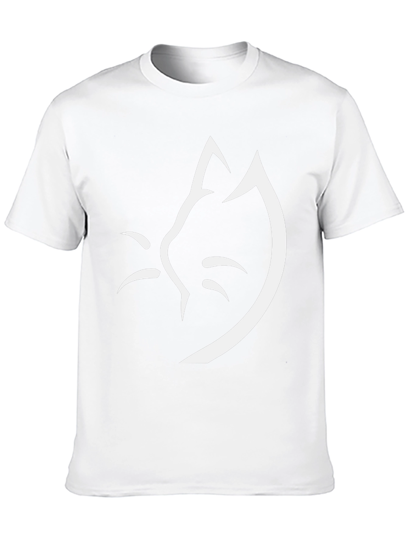 Minimalist Cat Face T-Shirt
