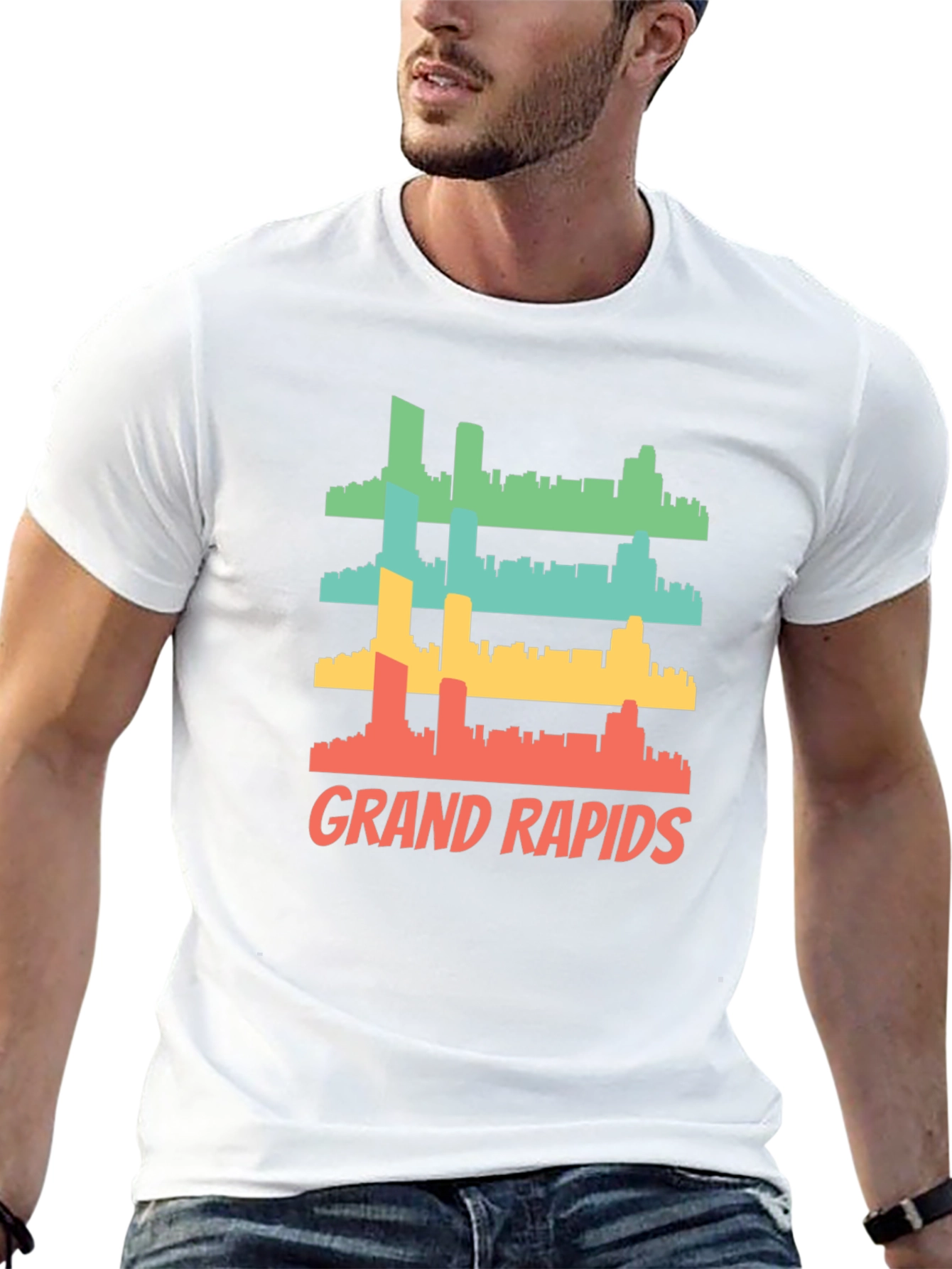 Grand Rapids Retro Skyline T-Shirt