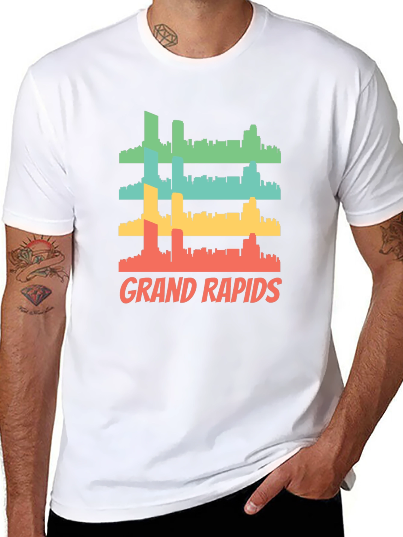 Grand Rapids Retro Skyline T-Shirt