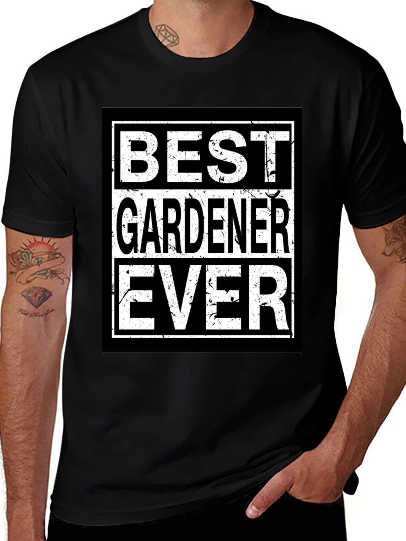 Best Gardener Ever Black T-Shirt