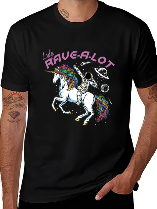 Lady Rave-A-Lot Unicorn Astronaut Graphic Tee