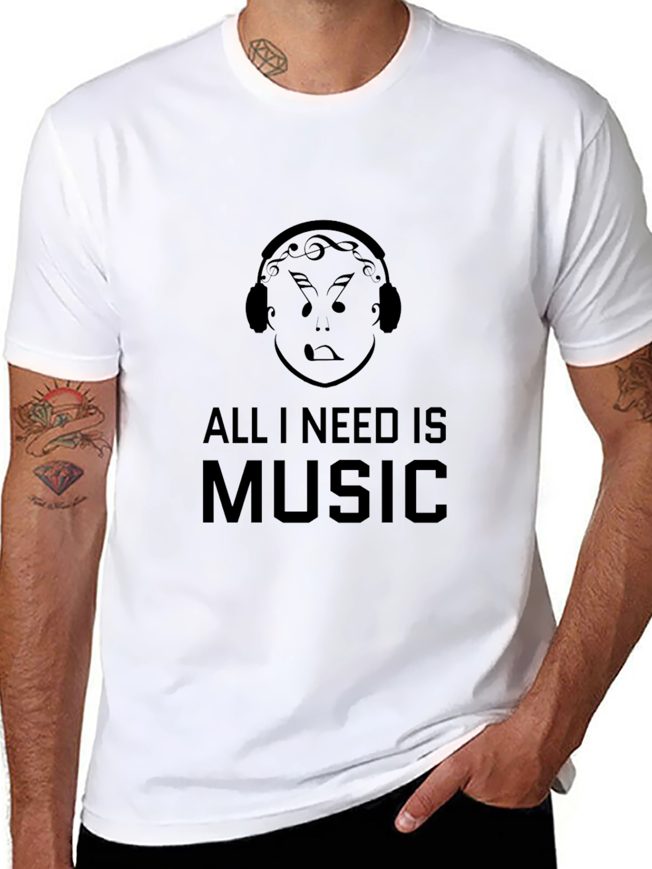 All I Need is Music Graphic T-Shirt