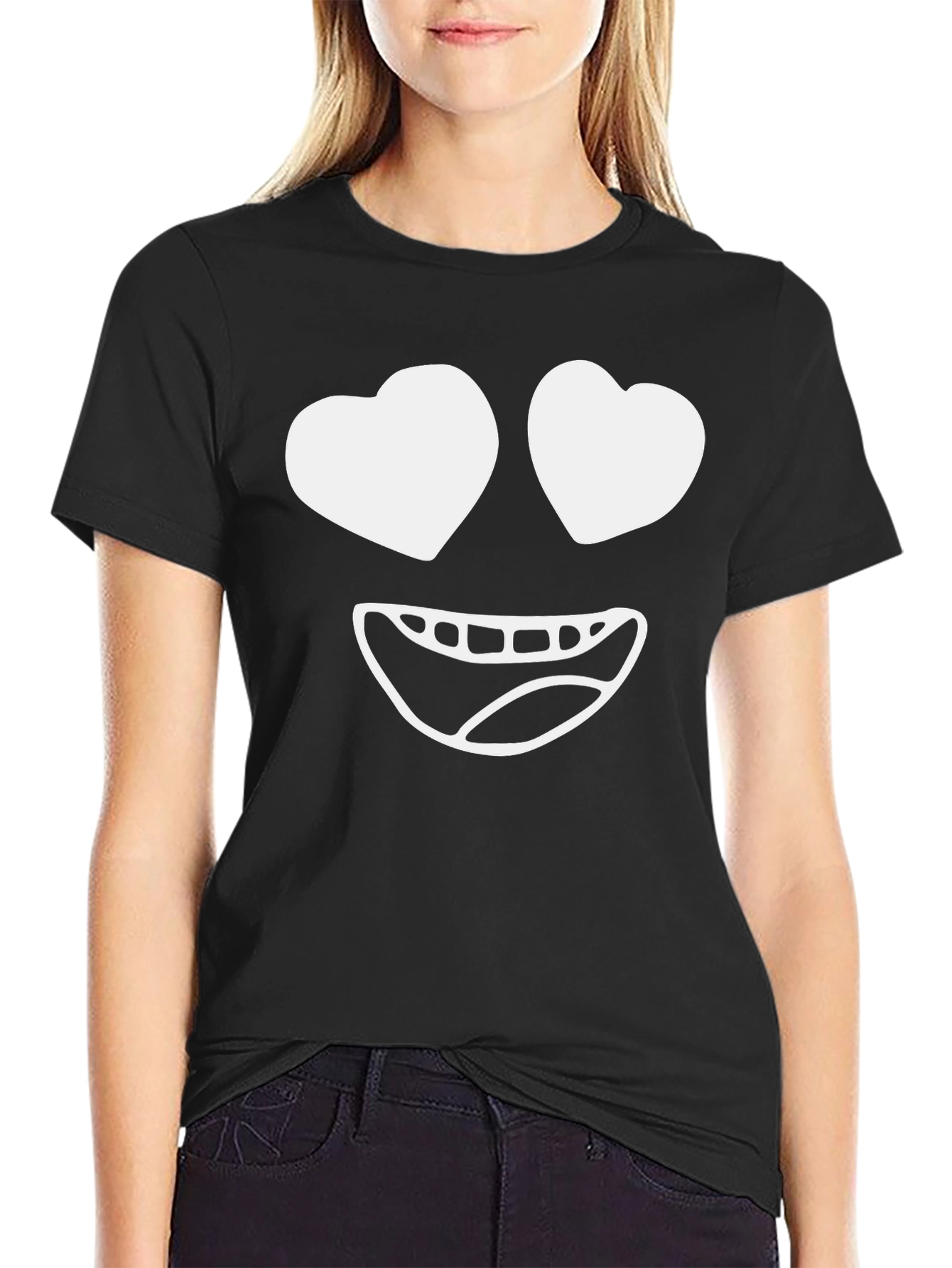 Heart Eyes Emoji Graphic T-Shirt