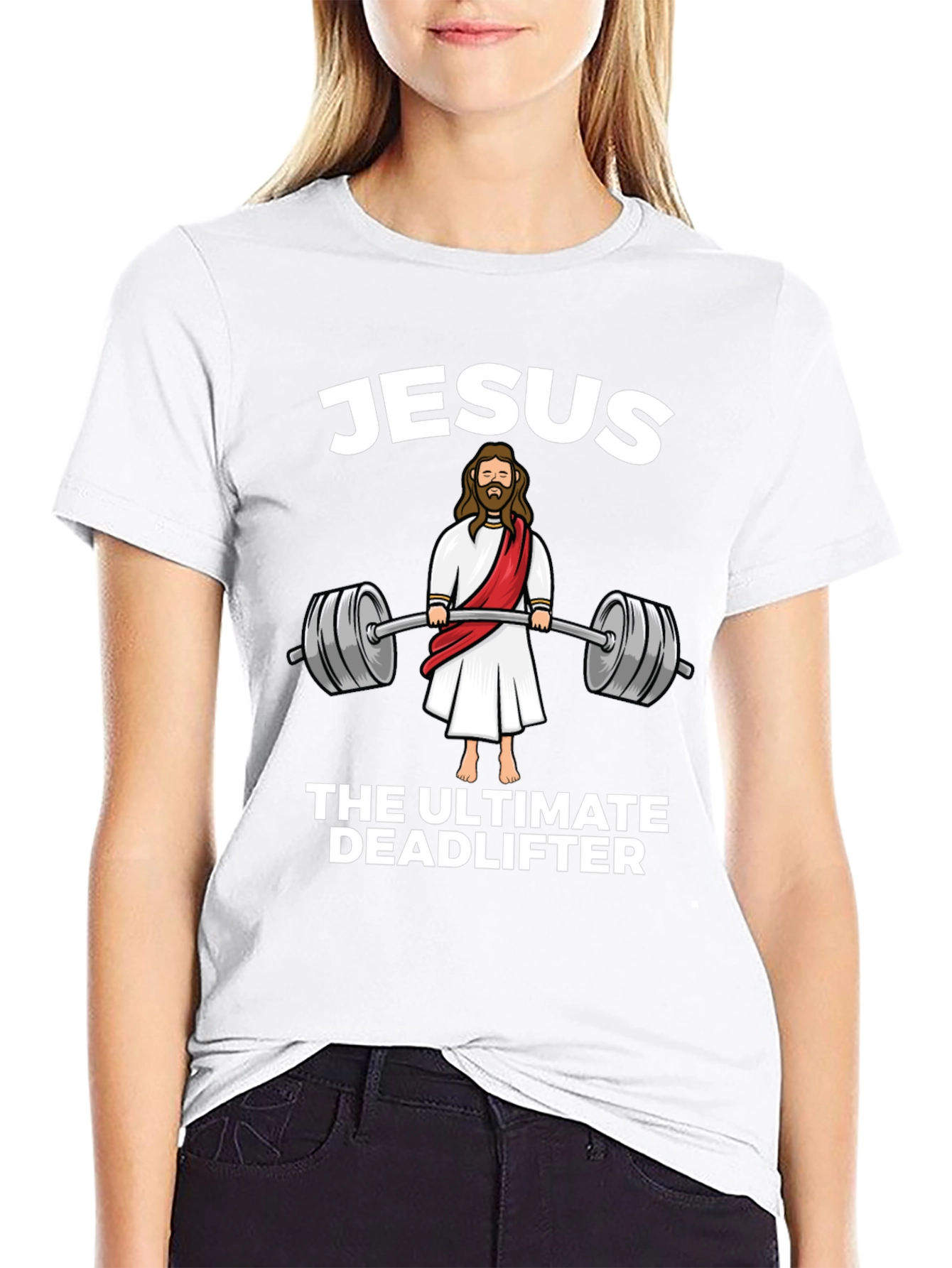 Jesus The Ultimate Deadlifter Black T-Shirt