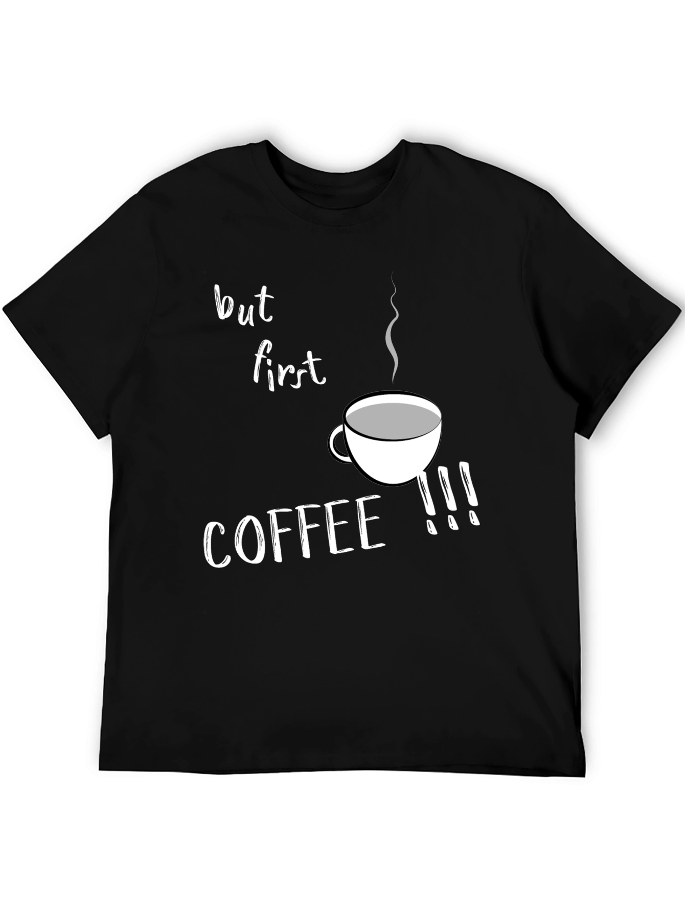 But First Coffee Graphic Tee - Black