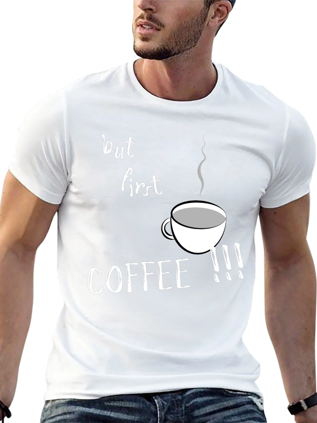 But First Coffee Graphic Tee - Black