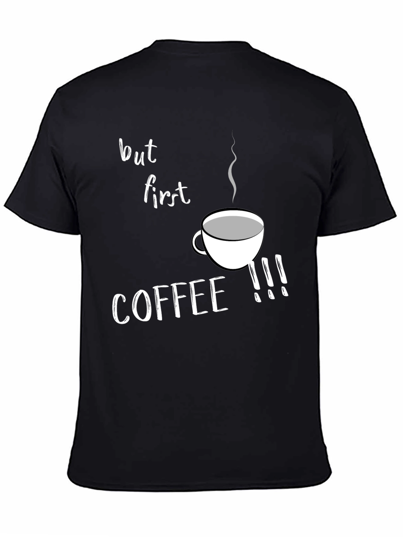 But First Coffee Graphic Tee - Black