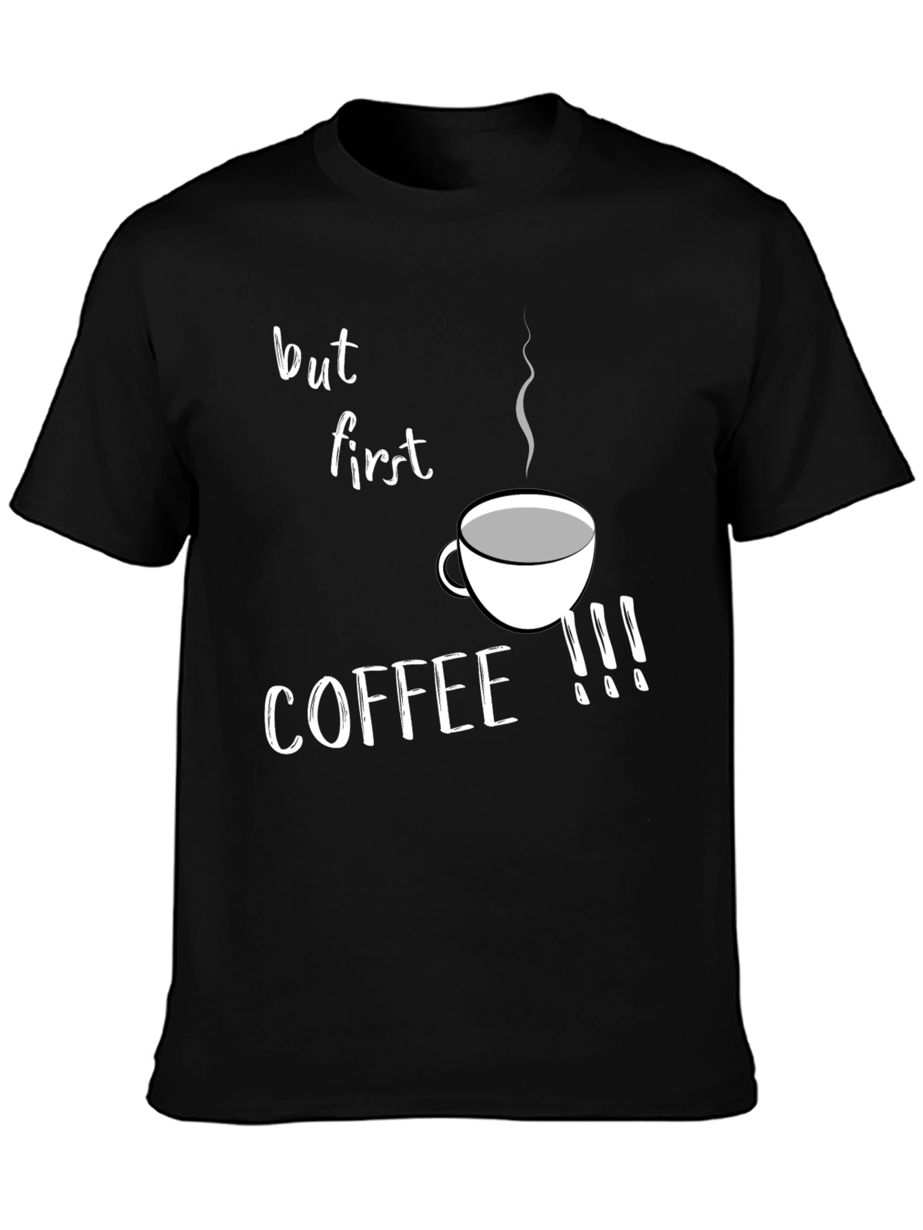 But First Coffee Graphic Tee - Black