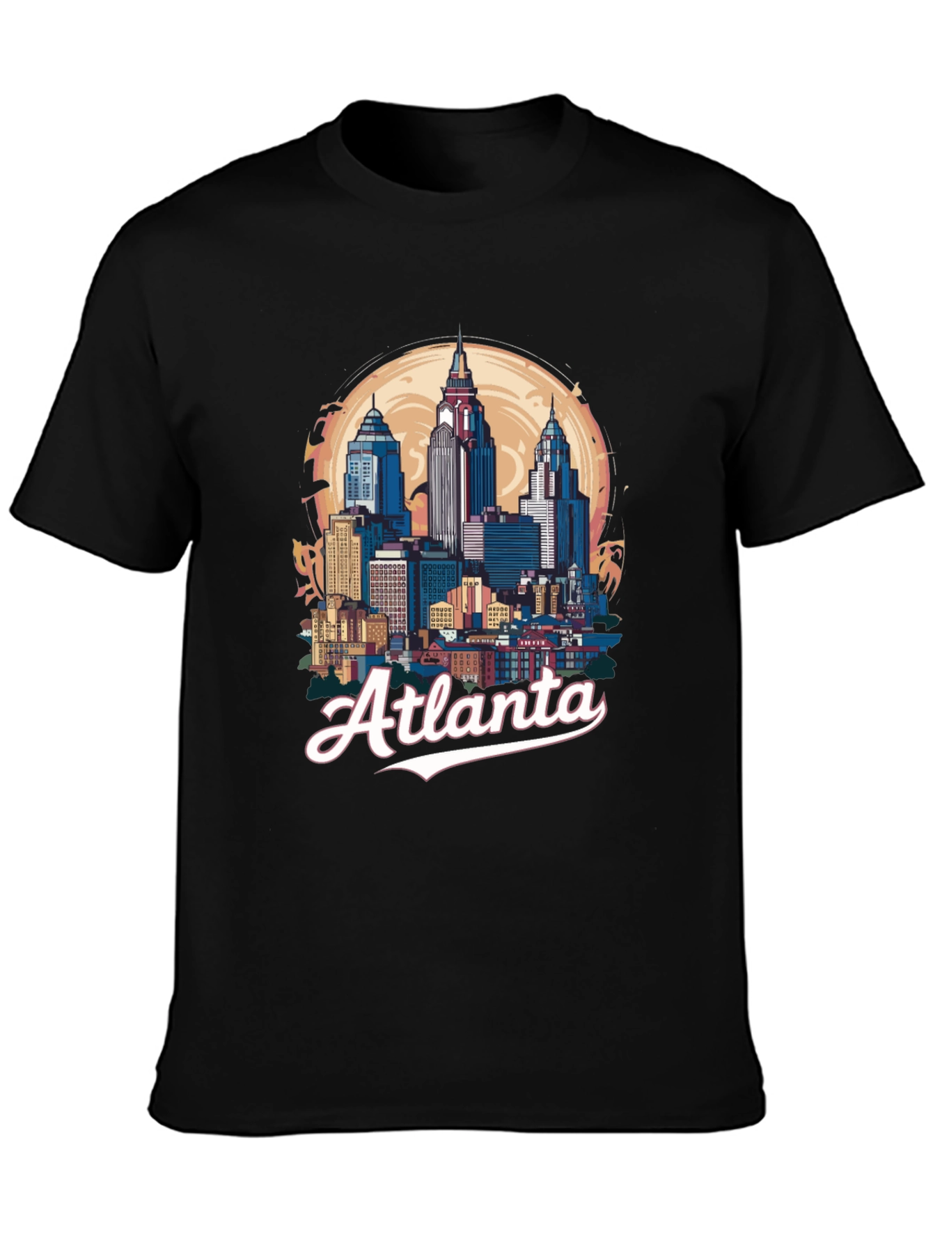 Atlanta Skyline Black Graphic Tee