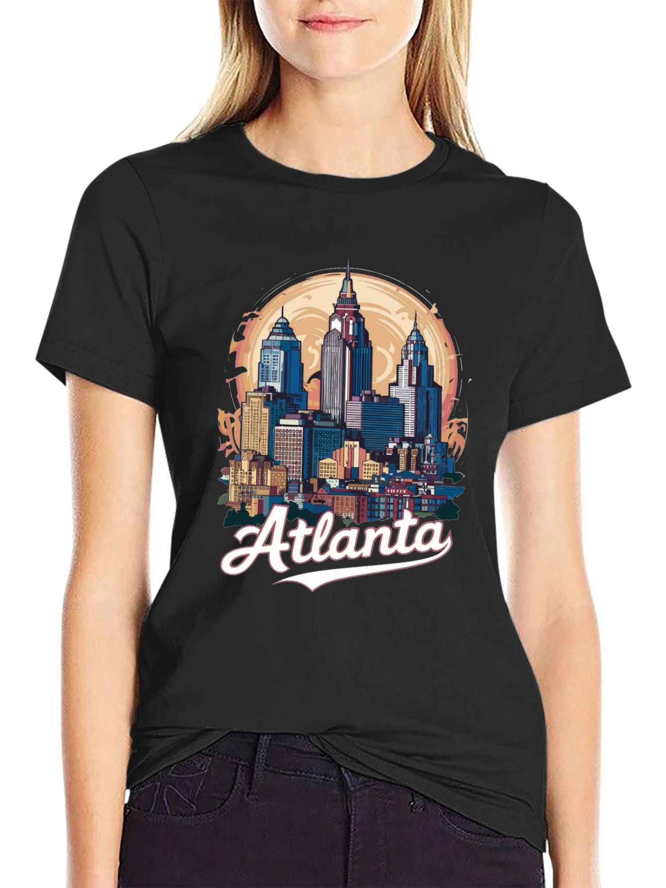 Atlanta Skyline Black Graphic Tee
