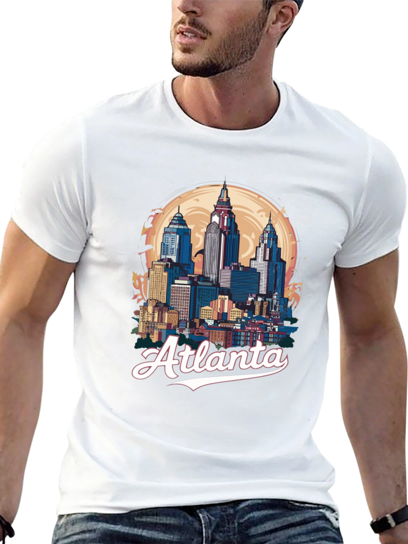 Atlanta Skyline Black Graphic Tee